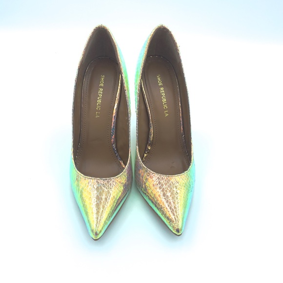 Shoe Republic LA Holographic Stilettos Size 8 - Picture 2 of 8
